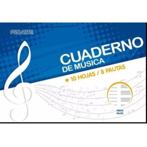 Cuaderno Música Media Pauta Proarte