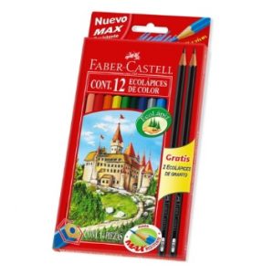 Lápices 12 Colores + 2 grafito Faber Castell
