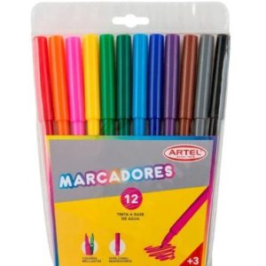 Lápices Marcadores 12 Colores Artel