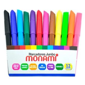 Marcadores 12 Colores Jumbo Monami