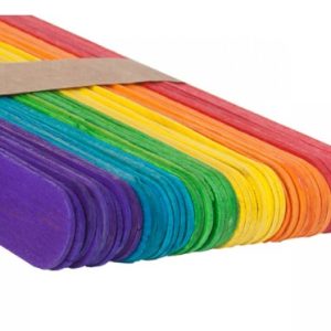 Palos Helado Jumbo Colores 50un Proarte