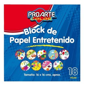 Block Papel Entretenido 16 x 16 18 hojas Proarte