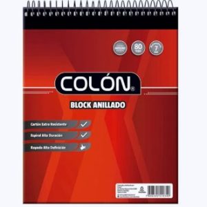 Block Apunte Anillado 80hjs 7mm Universitario Colon