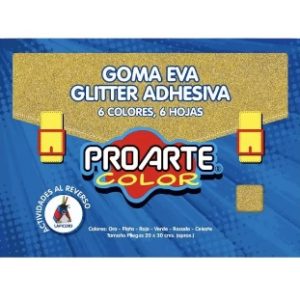 Estuche Goma Eva con Glitter y Adhesivo Proarte