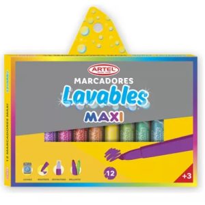 Marcadores 12 Colores Jumbo Super Lavables Artel