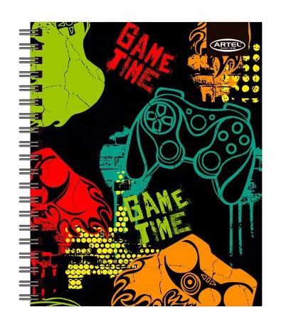 Cuaderno Universitario 100hjs Mat 7mm Gamers Tapa Dura Artel - Imagen 3