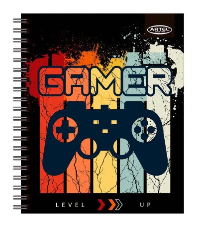 Cuaderno Universitario 100hjs Mat 7mm Gamers Tapa Dura Artel - Imagen 4