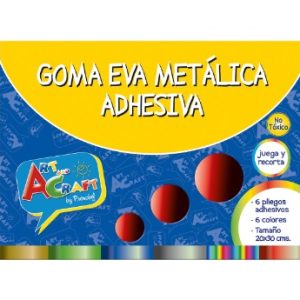 Estuche Goma Eva Metálica Adhesiva Art & Craft