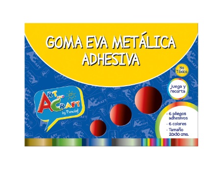 Estuche Goma Eva Metálica Adhesiva Art & Craft