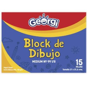 Block de Dibujo Medium 99 1/8 15 Hojas GEORGI