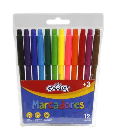 Lápices Marcadores 12 Colores GEORGI