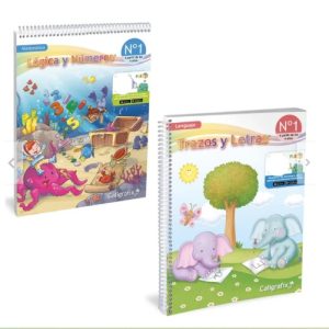 PACK LOGICA Y NUMEROS Y TRAZOS Y LETRAS N°1 CALIGRAFIX